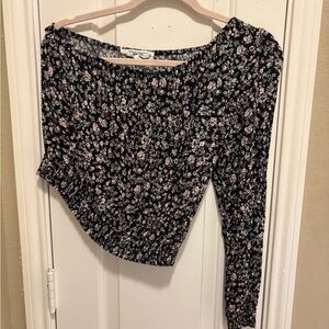Floral Black Women's Top